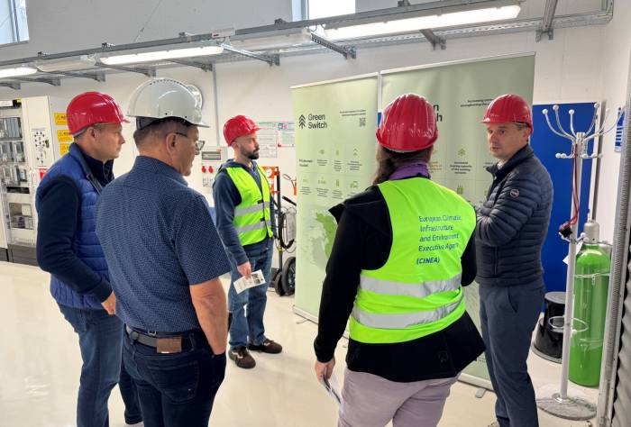 Predstavniki CINEA v Sloveniji pregledali izvedene investicije v okviru projekta GreenSwitch